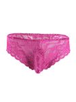 iEFiEL Men's Sexy Low Rise Lace Floral Bikini Briefs Underwear Sissy Panties Rose XL