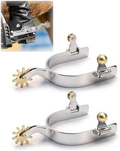 Lifella 2 Pack Stainless Steel Western Horse Spurs for Cowboy Boots