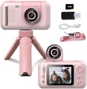 Makolle Kids Camera, Kids Camera for Girls, Kids Digital Camera, Kid Video Camera for vlogging, Kids Video Camera with Flip-up Lens for Toddler Camera 3 4 5 6 7 8 Years Old Girls