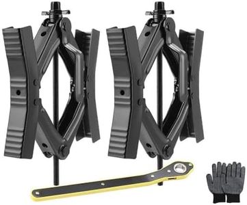 2 Pcs Wheel Chock Stabilizer,Secure Chocking System,Stabilizer with Wrench,Non-Slip Gloves,Camper Wheel Chock,Tire Locking Chocks,Heavy Duty Trailer Lock