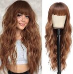 NAYOO Long Light Brown Wigs with Ba