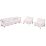 Flash Furniture Hercules Imagination Series Melrose White Leather Sofa & Chair Set