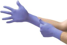 Ansell MicroFlex 93-843 Disposable Nitrile Gloves, Black Disposable Gloves, Disposable Work Gloves, Mechanics Gloves, Food Gloves, Multipurpose Gloves, Purple Nitrile Gloves XS (100 Gloves)