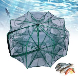 2025 Upgrade The Magic Foldable Fishing Trap, The Magic Fishing Trap Fishing Kit for Minnow Fish, Fishing Net for Minnow Fish Shrimp Crawfish Crab (E)