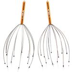 Scalp Massager Tool (2-Pack) for a Rejuvenating Head Hair Scratcher Massage by LiBa. No Painful Scratches, Tangling, or Hair Pulling Wires w/Gentle Rubber Beads.