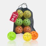 ArrowMax Pickleball Balls, 40 Holes Indoor Outdoor Balls, USAPA Standard Pickle Ball for Tournament Play Advanced Aerodynamics, Ideal for Practice and Tournaments - Multicolored Balls (Multicolored)