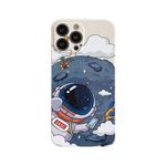 Yonds Queen for iPhone 7 Plus / 8 Plus Cute Case, Cool Cartoon Astronaut Planet Moon Space Design Stylish Soft TPU Bumper Shockproof Anti-Slip Protector Case (iPhone 7 Plus / 8 Plus, White Moon)