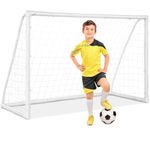 SPOTRAVEL Soccer Goal, Kids Football Goal with All Weather Net & Sturdy PVC Frame, Indoor & Outdoor Soccer Training Equipment for Backyard Park Garden (183 x 82 x 120cm)