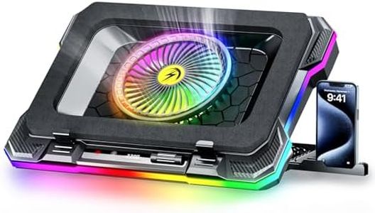 ChillCore RGB Gaming Laptop Cooling Pad with 5.5" Turbo Fan, Rapid Cooling for 15.6-19.3" Laptops, Variable Speed Control, 7 Adjustable Heights - K1 5V RGB