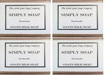 4 x Simply Goats Milk Soap. Unscented 100g. Sensitive Skin. Eczema, Psoriasis, Dermatitis. Dry Skin