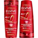 L'Oréal Paris Elvive Colour Protect Shampoo 400ml and Conditioner 300ml, with UV Filter and Red Peony, Up to 10 Weeks Colour Protection | Click 'Customise Now' to Make Your Choice!