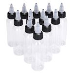 60ml Empty Tattoo Ink Bottles,New Star Tattoo 12pcs 2oz Tattoo Twist Cap Plastic Clear Transparent Tattoo Pigment Container Tattoo Accessories Twist Top Bottle 2oz,60ml Tattoo Squeeze Bottles