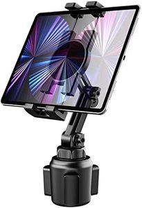 Cup Holder Car Tablet Mount, Charchendo iPad Holder for Car/Truck, 360° Rotation Adjustable Arm Universal Tablet Stand Compatible with iPad Pro 11 Air Mini, Galaxy Tabs, Cell Phone, 4.7-13" Devices