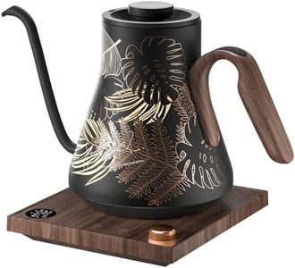 INTASTING Electric Kettle, Gooseneck Electric Kettle, ±1℉ Precise Temperature Control, Stainless Steel Interior, Quick Heating for Pour Over Coffee, Tea & Boiling Water, 0.9L (Rainforest)