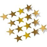 (4 inch) Set of 36 Metallic Gold Stars Vinyl Wall Decals Stickers - Removable Adhesive Safe on Smooth or Textured Walls Bathroom Kids Room Nursery Decor