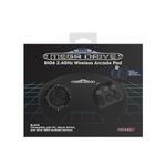 Retro-Bit BIG6 2.4 GHz SEGA Mega Drive Wireless Arcade Controller Pad for SEGA Mega Drive Original/Mini, Switch, PC & Mac - Black