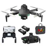 The Bigly Brothers GD93 Midnight Specter GPS Drone, 720 Degrees Obstacle Avoidance, Smart Return home, Drone with Camera 1000m Range, 60mins Flight Time Below 249g, carrying case included