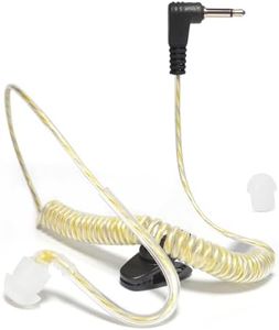 UAYESOK Auricolare radio di sicurezza nascosto da 3,5 mm, 1 pin solo ascolto armatura bilanciata, cuffie walkie talkie con auricolari per altoparlante remoto microfono Motorola Icom