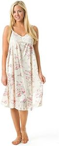 Casual Nights Women's Floral Satin Lace Camisole Nightgown - Yellow - X-Large
