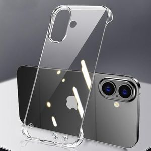 RUNGOS for iPhone 16 Plus Case Borderless Slim (Bare Metal Feel) [Ultra Thin as No Case on] Rapid Heat Dissipation for iPhone 16 Plus Phone Case, Resilient Shockproof Cover 6.7'' 2024, Crystal Clear