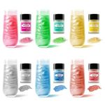 Edible Glitter - 6 Colors Luster Dust Edible with 4 Colors Gel Food Coloring, Food Grade Cake Decorating Shimmering Glitter for Drinks, Powder Glitter for Fondant, Chocolate, Candy, Cookie - 3g