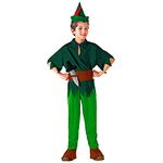 Children's Little Peter Child 128cm Costume for Neverland Fairytale Fancy Dress