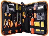 Mcgrady1xm Network Tool Kit, Ethernet Crimper Cable Crimper Punch down Tool RJ45 Crimp Tool Kit, 8P8C 4P4C 6P6C Connectors RJ45 RJ11 LAN Cat55e Cat6 Cable Tester,Wire Stripper,Soldering Iron,Cutters