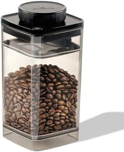 ANKOMN coffee storage patented vacuum container jar with the latest airtight seal rubber and inner plate keeps the vacuum and coffee fresh longer (One pound)