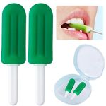 BowieMall 2Pcs Aligner Trays Seaters Chewies Silicone for Chompers Orthodontics Invisalign Aligners in Mint Green Colour with Case