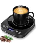 Mug Warmer Coffee Cup Warmer for Desk, New Upgrade Gravity-Induction Beverage Warme with 9 Temperature Settings and 1-9H Timer Smart Candle Cup Warmer for Home & Office（Black）