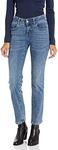 Tribal Women's Sophia 5 Pocket Curvy Straight Cotton Denim Pants, Dk.Vintage, 12