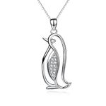 YFN Penguin Gifts Sterling Silver Penguin Necklace Penguin Pendant Jewelry for Women Christmas Gifts