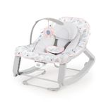 Ingenuity Keep Cozy 3-in-1 Grow with Me Vibrating Baby Bouncer Seat & Infant to Toddler Rocker, Vibrations & Toy Bar, 0-30 Months Up to 40 lbs (Pink Burst)