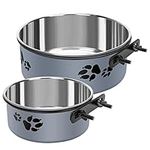 2 Pack Kennel Water Bowl, Stainless