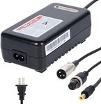 CONVYU 24V 2A Rapid Battery Charger (3-pin XLR Connector) with 3 Universal sockets Lithium Smart Auto Battery Charger for Wheelchairs & Scooters (100-240V Input)