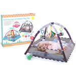 RLS Unisex Grey Baby Activity Gym Play mat, with Safety Netting for Protection and Toddler Ball Pit