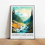 North Cascades travel print, Nation