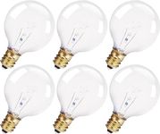 Xtricity 25W Wax Warmer Light Bulb, Incandescent G16.5 Globe, E12 Candelabra Base, Dimmable, 130V (12 Pack)