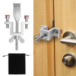 TamBee Door Lock without Drilling, Upgraded Portable Door Lock with Dual Nut Adjustment, Hotel Door Lock Travel Safety, Portable Travel Door Safety Lock for Travelling Hotel Room Door Lock Inside