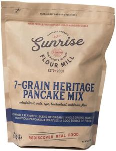 Sunrise Flour Mill USDA Organic 7-Grain Heritage Pancake Mix- 2.5 lbs | Enjoy Fluffy & Tasty Waffles | Easier to Digest with Less Bloating | Zero Additives