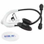 MDF Instruments Blackout and White: MDF Acoustica Deluxe Lightweight Dual Head Stethoscope - Blackout and White (MDF747XP-BO29)