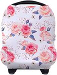 Yoofoss Nursing Cover Breastfeeding Scarf - Baby Car Seat Covers, Infant Stroller Cover, Strechy Carseat Canopy for Boys and Girls (Flower)