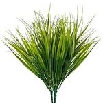 BELLE VOUS Artificial Plastic Wheat Grass Plants (6 Pack) - Realistic Fake Indoor/Outdoor Greenery Shrubs for Home, Office, Garden & Kitchen - Hanging Bushes for Wedding, Table Decor and Verandah