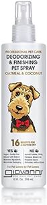 GIOVANNI Professional Pet Deodorizing & Finishing Pet Spray - Oatmeal & Coconut Helps Neutralizes Odors, Silkens, Freshens Fur - 10 oz