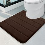 OLANLY Soft Memory Foam Bath Mat, Non-Slip and Super Absorbent Bathroom Mat, Machine Washable Quick Dry Bath Mats for Bathroom, Shower, and Tub, 20" x 24", Coffee