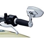 Kuryakyn 1958 Motorcycle Handlebar Accessory: Phantom Bar End Rear View Side Mirrors, Universal Fit for Motorcycles with 1" or 7/8" Diameter Bars with Hollow Bar Ends, Chrome, 1 Pair