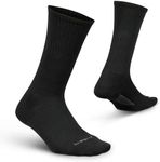 Feetures Everyday Max Cushion Crew Sock for Men - Moisture-Wicking Socks - Black, M (1 Pair)