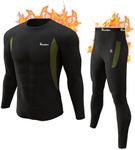 romision Long Johns Thermal Underwear for Men Fleece Lined Base Layer Set Top and Bottom for Cold Weather XS-4XL