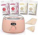 KOTAMU Digital Wax Warmer Kit for Hair Removal, At Home Waxing Kit for Women Sensitive Skin Brazilian Facial Hair Body with 4 Formulas Hard Wax Beads Target Different Type of Hair