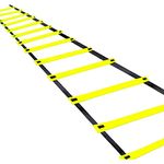 Kobo Sports 8 Meter Fixed Agility Ladder Agility Training Ladder Speed Flat Rung with Carrying Bag